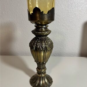 Vintage Elegant Gold‎ and Bronze Decorative Goblet Candle Holder